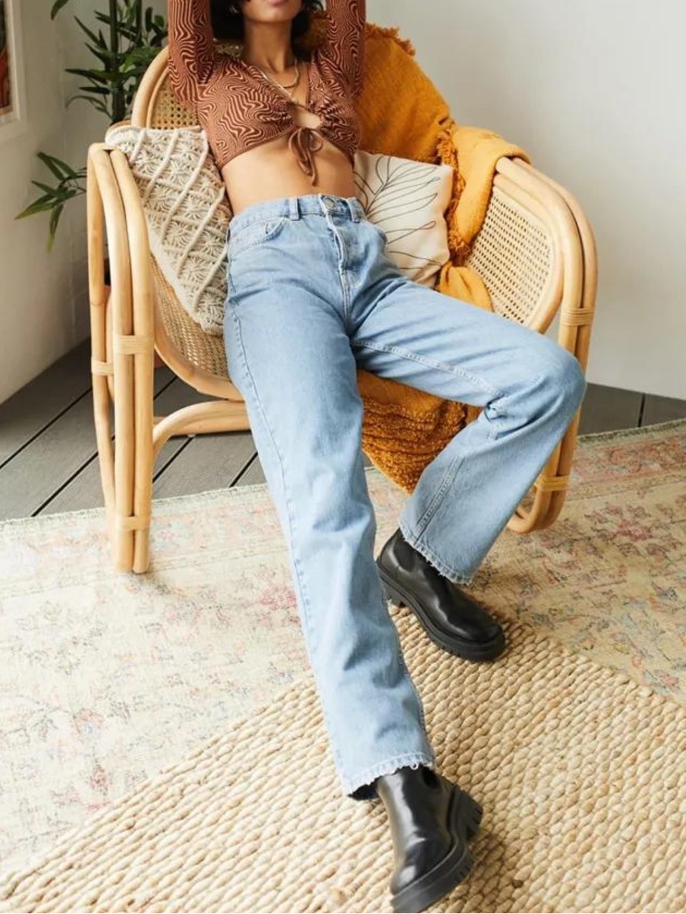 Light Blue BDG Straight-Leg Jeans